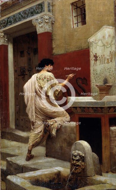 At a Wall. Pompeii. Artist: Bakalowicz, Stepan Vladislavovich (1857-1947)