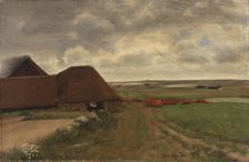 At a West Jutland brickworks, grey weather, 1891. Creator: Niels Bjerre