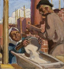 At a Building Site, 1906. Creator: Akseli Gallen-Kallela