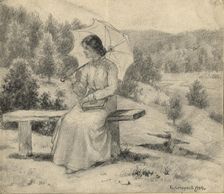 At a Dacha (Seasonal Home) near the River Irkut, 1904. Creator: Boris Vasilievich Smirnov