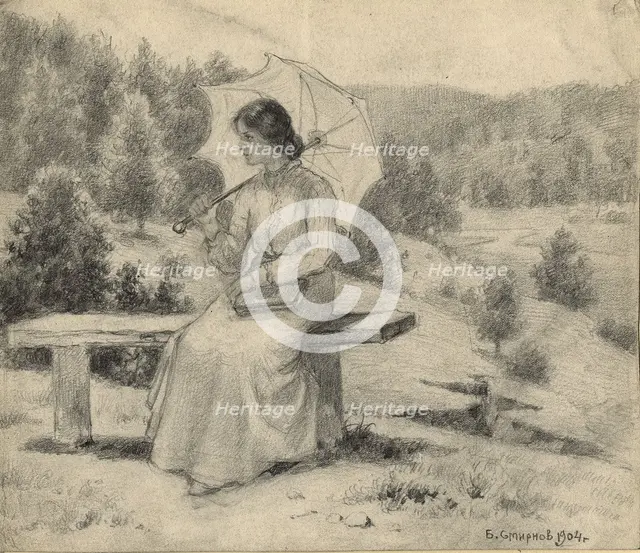 At a Dacha (Seasonal Home) near the River Irkut, 1904. Creator: Boris Vasilievich Smirnov.