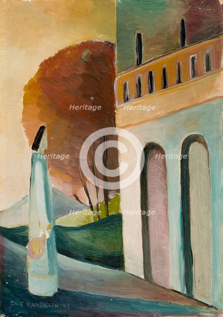 At a Palace Gate, 1943. Creator: Ole Kandelin.