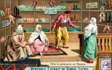 At a shoemaker's in Turkey, c1900
