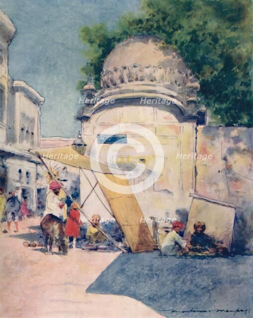 'At a Street Corner, Amritsar', 1905. Artist: Mortimer Luddington Menpes.