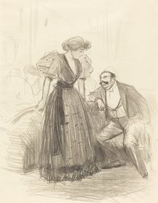 At an Evening Party, c. 1896. Creator: Jean Louis Forain