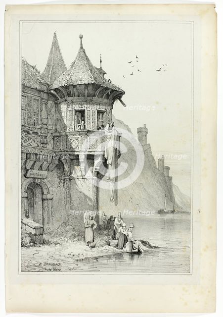 At Braubach on the Rhine, 1833. Creator: Samuel Prout.