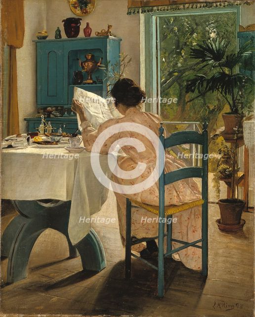 At Breakfast, 1898. Creator: Laurits Andersen Ring.