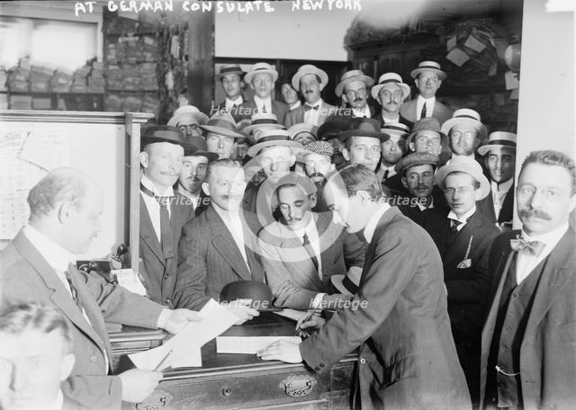 At German Consulate, New York, 1914 April or May. Creator: Bain News Service.