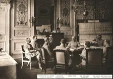 At Grand Quartier General; Daily briefing in the office of the General Commander-in-Chief.., 1917. Creator: Unknown