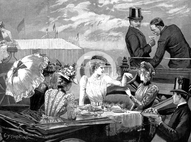 ''At Doncaster Races - A Sweepstake after Lunch', 1890. Creator: Edward Frederick Brewtnall.