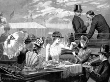 'At Doncaster Races - A Sweepstake after Lunch 1890. Creator: Edward Frederick Brewtnall