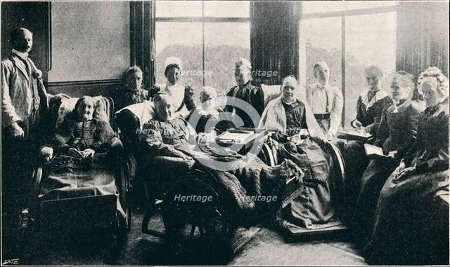 'At Home, a Favourite Window Recess in the Women's Corridor', 1901. Artist: Unknown.
