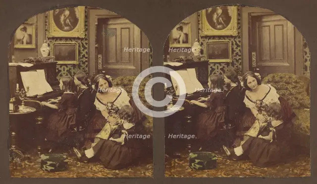 At home., about 1860. Creator: Unknown.