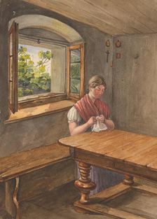 At handwork, 1839-1844. Creator: Karoly Lajos Libay