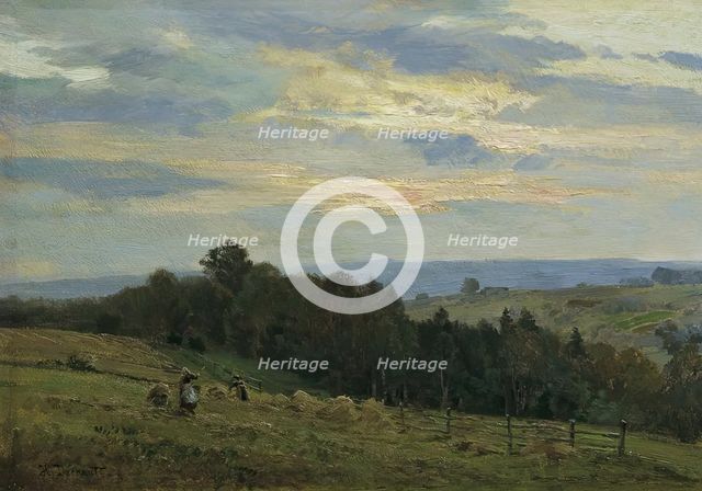 At harvest time, 1901. Creator: Hugo Darnaut.