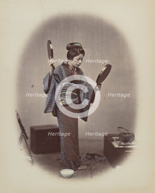 At Her Toilet, 1868. Creator: Felice Beato.