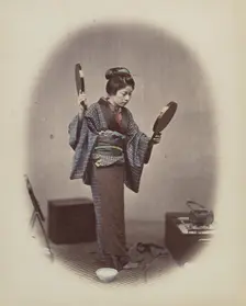 At Her Toilet, 1868. Creator: Felice Beato