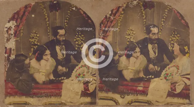 At Laura Keene's, No. 1., 1860s. Creator: New York Stereoscopic Company.