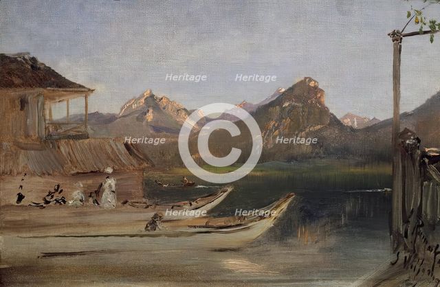 At Lake Wolfgangsee, 1877. Creator: Anton Romako.