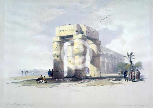 'At Luxor, Thebes, Upper Egypt', 19th century. Artist: Louis Haghe