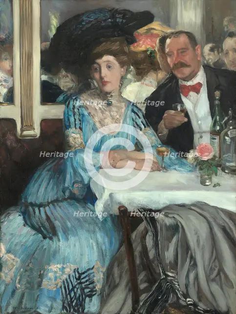 At Mouquin's, 1905. Creator: William James Glackens.