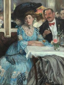 At Mouquin's, 1905. Creator: William James Glackens