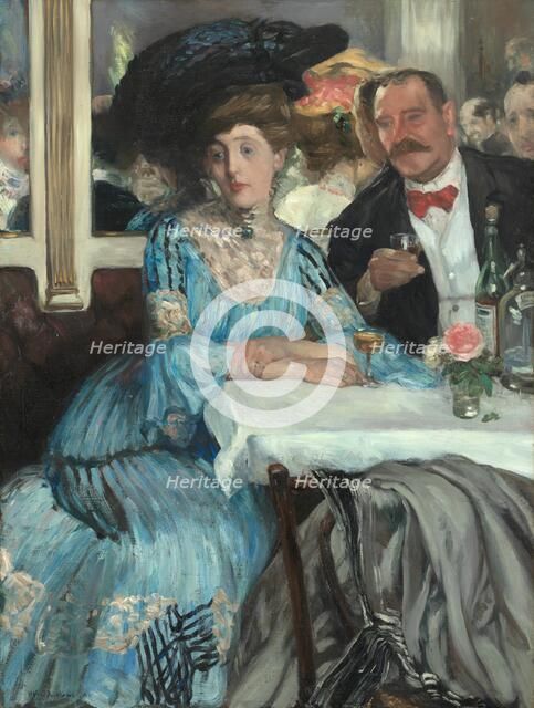 At Mouquin's, 1905. Creator: William James Glackens.