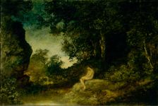 At Nature's Mirror, ca. 1880. Creator: Ralph Blakelock