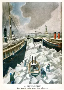 At New York, The port taken by the ice, 1901