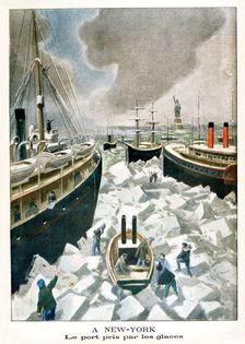 At New York, The port taken by the ice, 1901
