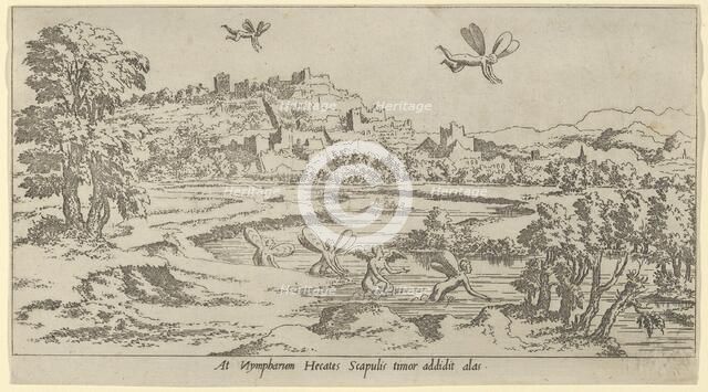 At Nympharum Hecates Scapulis Timor Addidit Alas, 1526-50. Creator: Leon Davent.