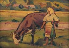 At pasture, 1937-1940. Creator: Gustav Mally