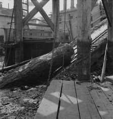 At Pelican Bay Lumber mill logs enter..., near Klamath Falls, Klamath County, Oregon, 1939 Creator: Dorothea Lange