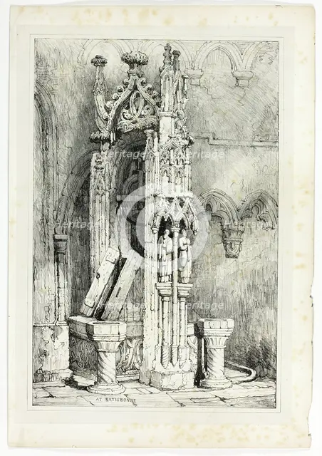 At Rattisbone, 1833. Creator: Samuel Prout.