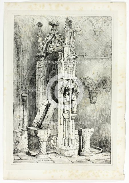 At Rattisbone, 1833. Creator: Samuel Prout.