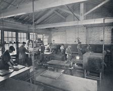 At Work in the Foundry. Making Wax Moulds of the Pages 1917