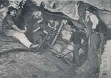 At Work in a Victorian Gold-Mine 1923. Creator: Unknown