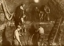 At Work on the New Mersey Tunnel c1930. Creator: Unknown
