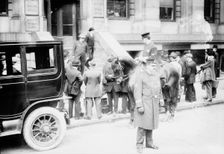 At White Star office after Titanic disaster, 1912. Creator: Bain News Service