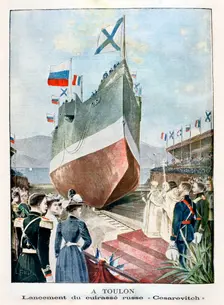 At Toulon, Launching the Russian battleship Cesarevitch 1901