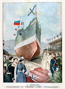 At Toulon, Launching the Russian battleship Cesarevitch 1901