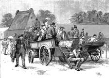 'At Tattersall's Paddock Newmarket 1890. Creator: Unknown