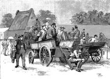 'At Tattersall's Paddock Newmarket 1890. Creator: Unknown