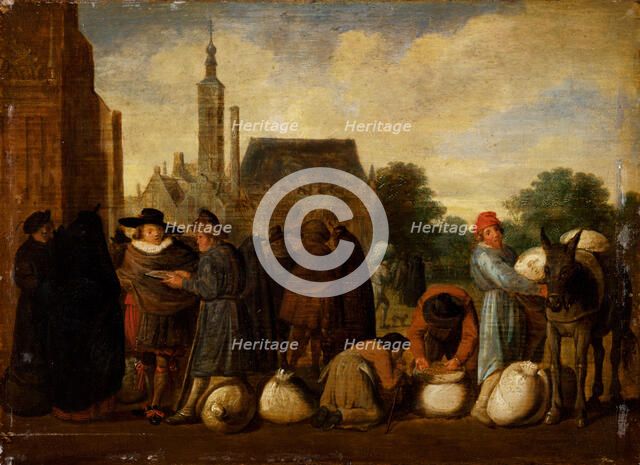At the Market, 1650-1660. Creator: Follower of Sybrand van Beest.