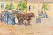 At the Market, 1910. Creator: Elemír Halász-Hradil