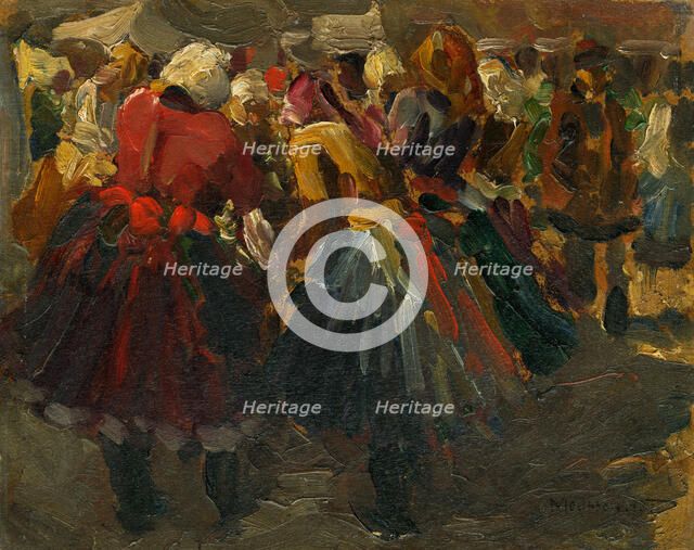 At the market, 1925-1930. Creator: Teodor Jozef Mousson.