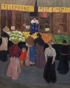 At the market, c. 1895