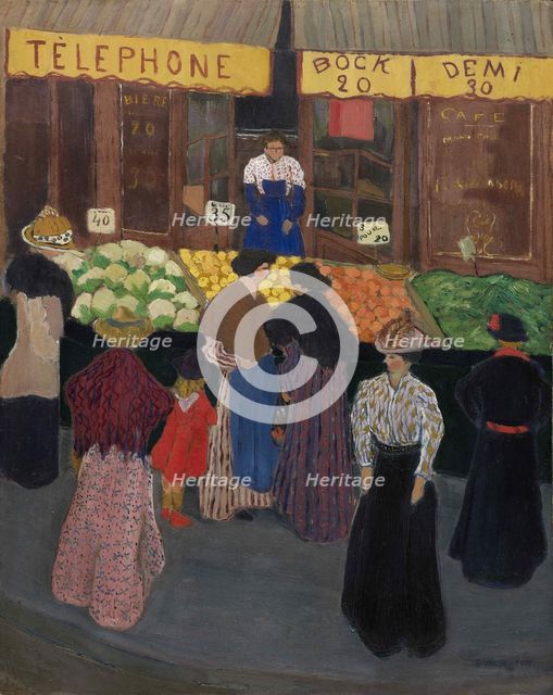 At the market, c. 1895.