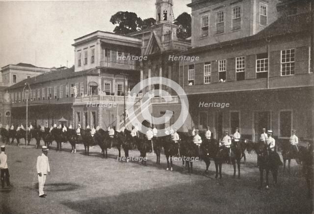 'At the Military Police Head-quarters', 1914. Artist: Unknown.