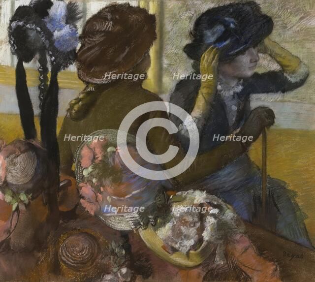 At the Milliner's, 1882. Creator: Edgar Degas.